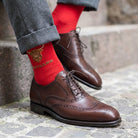 Men’s Luxury Bamboo Socks – Soft, Breathable & Stylish Everyday Comfort - HIGHLAND COW HEAD SCOTLAND RED - Heritage Of Scotland -