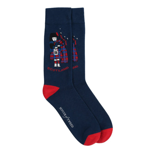 Men’s Luxury Bamboo Socks – Soft, Breathable & Stylish Everyday Comfort - PIPER SCOTLAND NAVY - Heritage Of Scotland - 