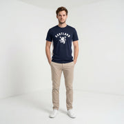 Men’s Navy Scotland Lion Rampant 100% Cotton T-Shirt - Heritage Of Scotland - NAVY / S