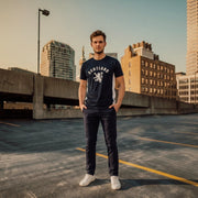 Men’s Navy Scotland Lion Rampant 100% Cotton T-Shirt - Heritage Of Scotland - NAVY / S