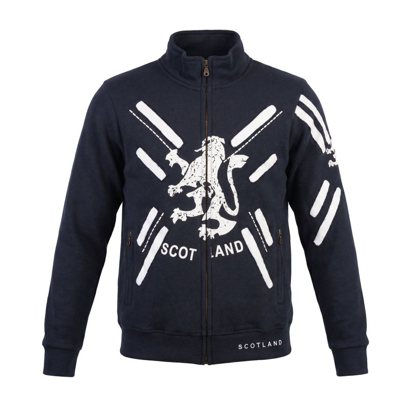 Men’s Navy Scotland Lion Rampant Full Zip Top - Heritage Of Scotland - S