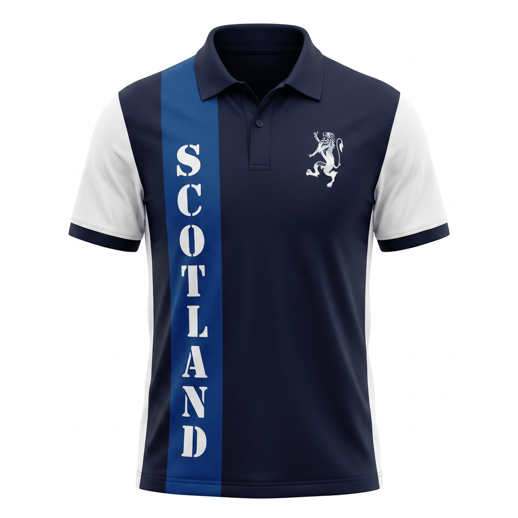 Men’s Navy Scotland Lion Rampant Polo Shirt - Heritage Of Scotland - S