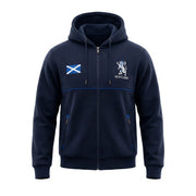 Men’s Navy Scotland Lion Rampant Zip Fleece Hoodie - Heritage Of Scotland - M