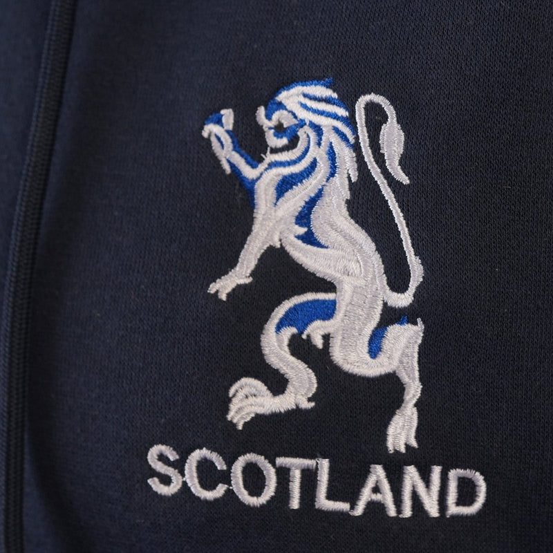 Men’s Navy Scotland Lion Rampant Zip Fleece Hoodie - Heritage Of Scotland - M