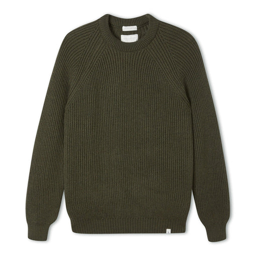 Men's Peregrine Ford Crew Neck Made In England Olive - Heritage Of Scotland - OLIVE