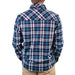 Men’s Plaid Velour Lined Check Shirt – Navy Check Warm Button - Up - Heritage Of Scotland - NAVY CHECK