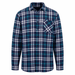 Men’s Plaid Velour Lined Check Shirt – Navy Check Warm Button - Up - Heritage Of Scotland - NAVY CHECK