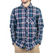 Men’s Plaid Velour Lined Check Shirt – Navy Check Warm Button - Up - Heritage Of Scotland - NAVY CHECK