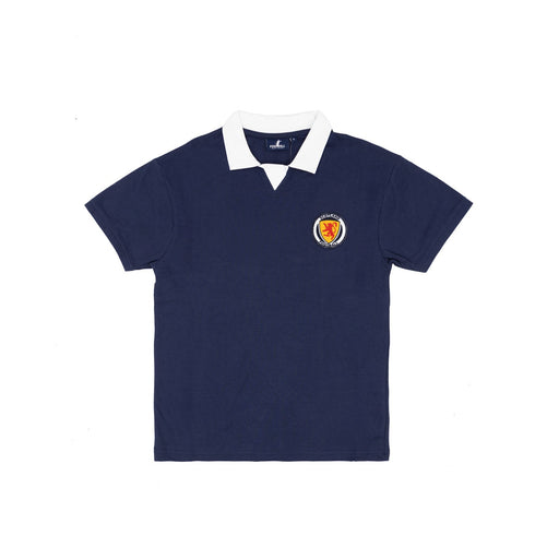 Mens Retro Football T-Shirt - Heritage Of Scotland - NAVY