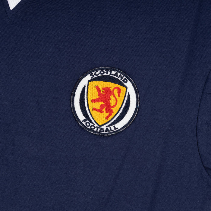 Mens Retro Football T-Shirt - Heritage Of Scotland - NAVY