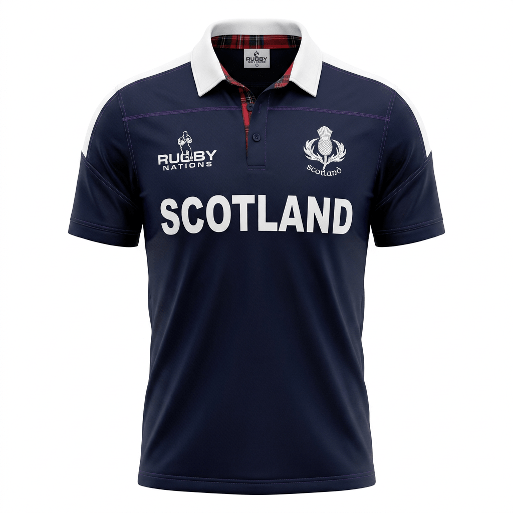 Mens Scotland Rugby Shirt Tartan - Heritage Of Scotland - XS
