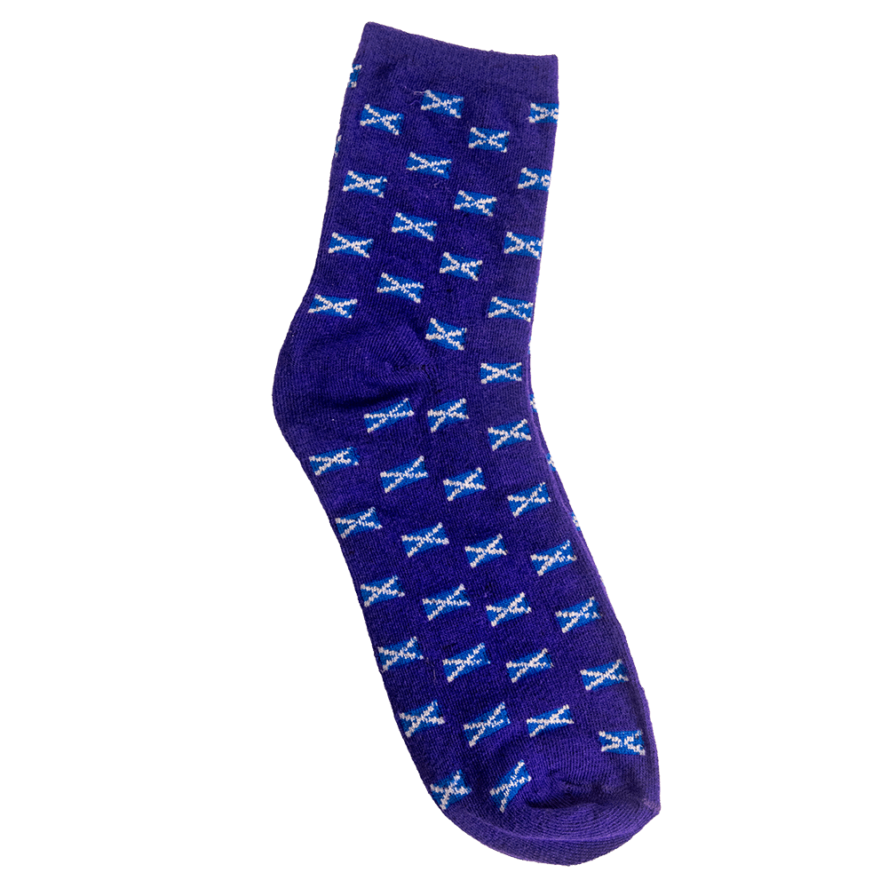Men’s Scottish Socks – Nessie, Saltire or Multi Flag (UK 6–11) - Heritage Of Scotland - Multi Saltire