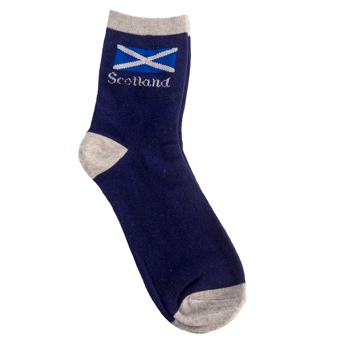 Men’s Scottish Socks – Nessie, Saltire or Multi Flag (UK 6–11) - Heritage Of Scotland - Saltire 'Scotland'