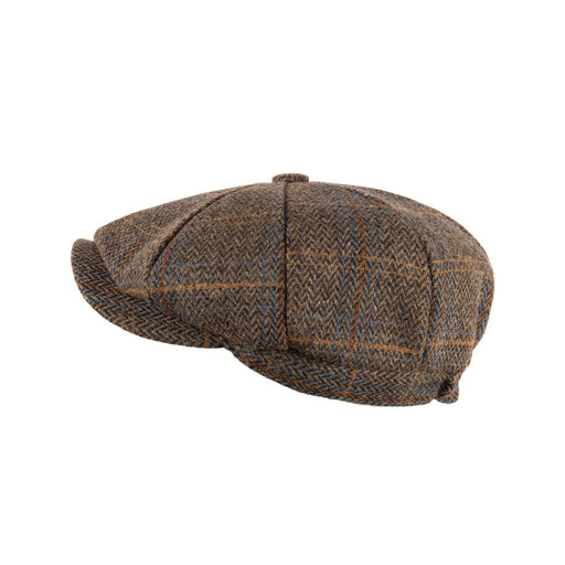 Mens Tweed Newsboy Cap - Heritage Of Scotland - BROWN