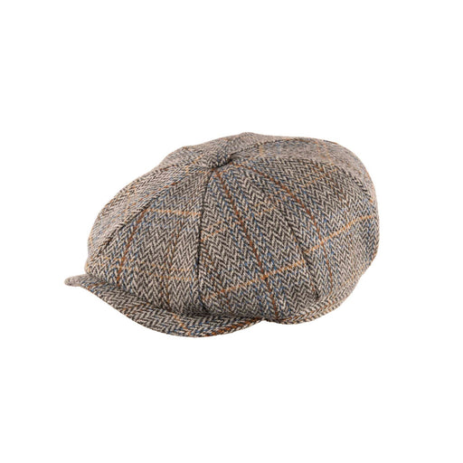 Mens Tweed Newsboy Cap - Heritage Of Scotland - GREY