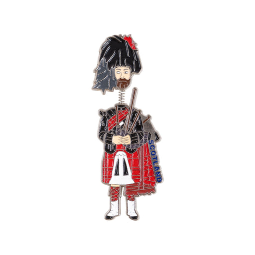 Metal Wobbly Piper Head Magnet - Heritage Of Scotland - NA