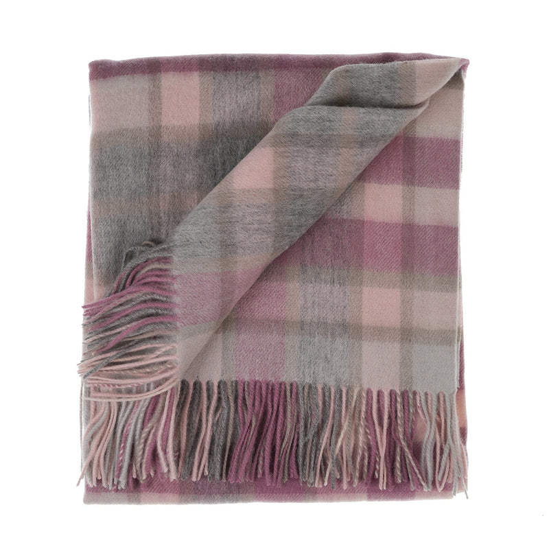 Mini Me Children’s Cape Edinburgh Lambswool Artillery Check Light Pink - Heritage Of Scotland - ARTILLERY CHECK LIGHT PINK