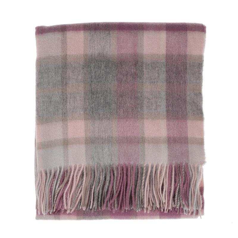 Mini Me Children’s Cape Edinburgh Lambswool Artillery Check Light Pink - Heritage Of Scotland - ARTILLERY CHECK LIGHT PINK