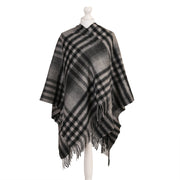 Mini Me Children’s Cape Edinburgh Lambswool - Chequer Tartan Dark Grey - Heritage Of Scotland - CHEQUER TARTAN DK GREY