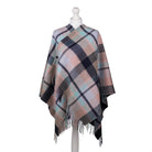 Mini Me Children’s Cape Edinburgh Lambswool Myriad Check - Navy/Greige/Light Blue - Heritage Of Scotland - Myriad Check - Navy/Greige/Light Blue