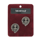 Moffat Clan Badge, Kilt Pin, Lapel Pin, Cufflinks, Keyring/Key Fob & Gift Set — Fine Pewter by Art Pewter — Made in Scotland (Shiny Finish) - Heritage Of Scotland - Cufflinks