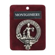 Montgomery Clan Badge, Kilt Pin, Lapel Pin, Cufflinks, Keyring/Key Fob & Gift Set — Fine Pewter by Art Pewter — Made in Scotland (Shiny Finish) - Heritage Of Scotland - Badge