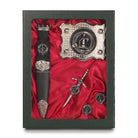 Montgomery Clan Badge, Kilt Pin, Lapel Pin, Cufflinks, Keyring/Key Fob & Gift Set — Fine Pewter by Art Pewter — Made in Scotland (Shiny Finish) - Heritage Of Scotland - Gift Set