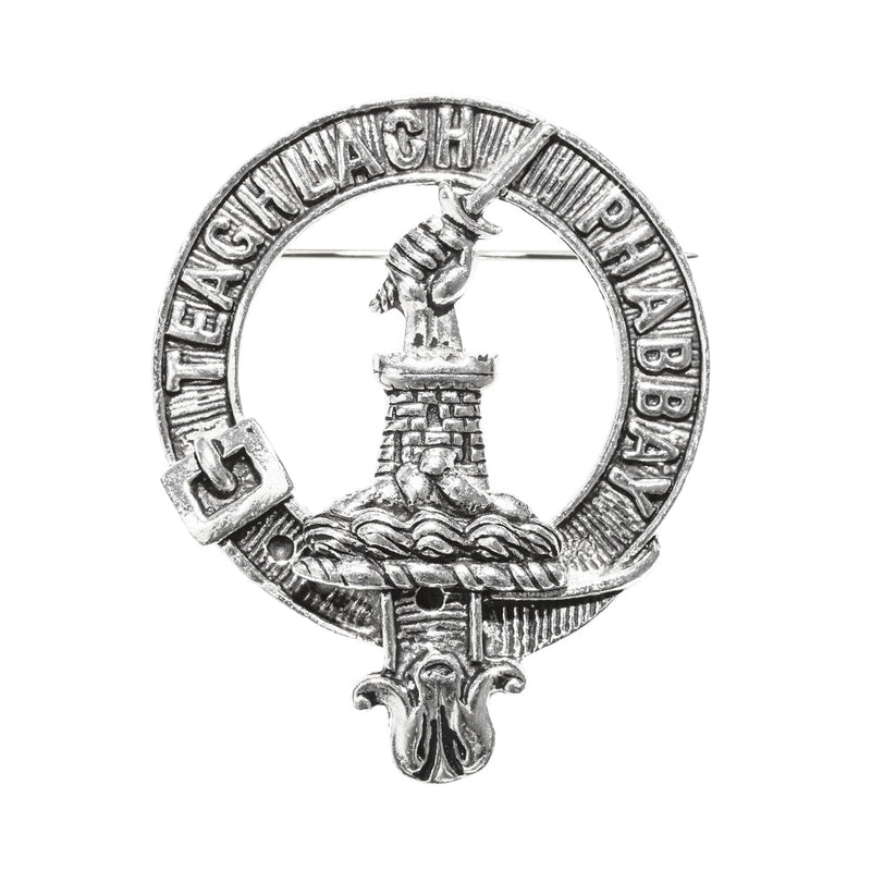 Morrison Clan Badge, Kilt Pin, Lapel Pin, Cufflinks, Keyring/Key Fob & Gift Set — Fine Pewter by Art Pewter — Made in Scotland (Shiny Finish) - Heritage Of Scotland - Badge
