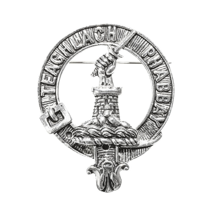 Morrison Clan Badge, Kilt Pin, Lapel Pin, Cufflinks, Keyring/Key Fob & Gift Set — Fine Pewter by Art Pewter — Made in Scotland (Shiny Finish) - Heritage Of Scotland - Badge