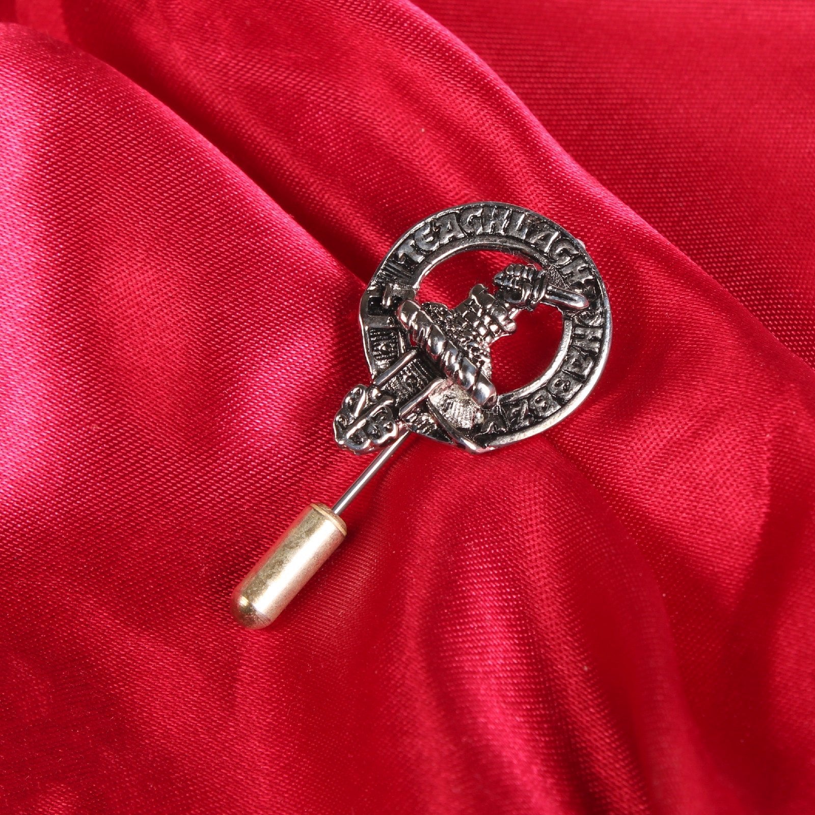 Morrison Clan Badge, Kilt Pin, Lapel Pin, Cufflinks, Keyring/Key Fob & Gift Set — Fine Pewter by Art Pewter — Made in Scotland (Shiny Finish) - Heritage Of Scotland - Lapel Pin