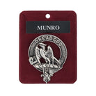 Munro Clan Badge, Kilt Pin, Lapel Pin, Cufflinks, Keyring/Key Fob & Gift Set — Fine Pewter by Art Pewter — Made in Scotland (Shiny Finish) - Heritage Of Scotland - Badge