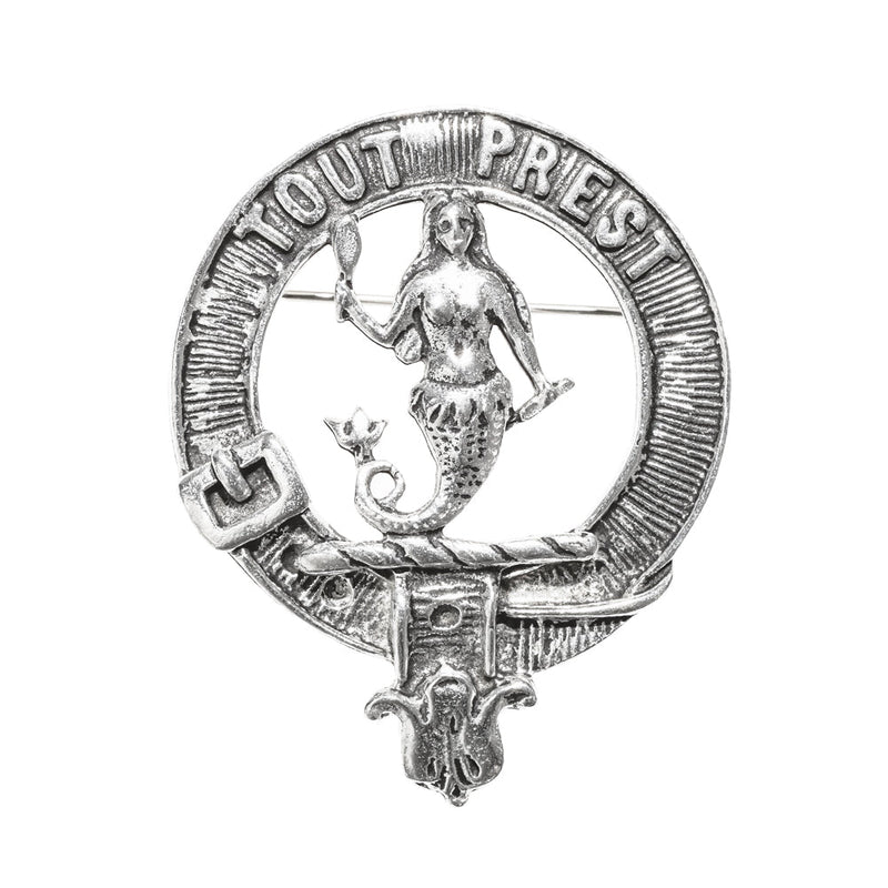 Murray Clan Badge, Kilt Pin, Lapel Pin, Cufflinks, Keyring/Key Fob & Gift Set — Fine Pewter by Art Pewter — Made in Scotland (Shiny Finish) - Heritage Of Scotland - Badge