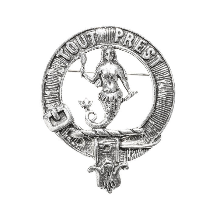 Murray Clan Badge, Kilt Pin, Lapel Pin, Cufflinks, Keyring/Key Fob & Gift Set — Fine Pewter by Art Pewter — Made in Scotland (Shiny Finish) - Heritage Of Scotland - Badge