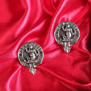 Murray Clan Badge, Kilt Pin, Lapel Pin, Cufflinks, Keyring/Key Fob & Gift Set — Fine Pewter by Art Pewter — Made in Scotland (Shiny Finish) - Heritage Of Scotland - Cufflinks