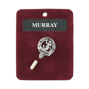 Murray Clan Badge, Kilt Pin, Lapel Pin, Cufflinks, Keyring/Key Fob & Gift Set — Fine Pewter by Art Pewter — Made in Scotland (Shiny Finish) - Heritage Of Scotland - Lapel Pin