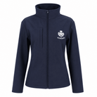 Navy Scotland Thistle Zip Softshell Jacket for Women - Heritage Of Scotland - S