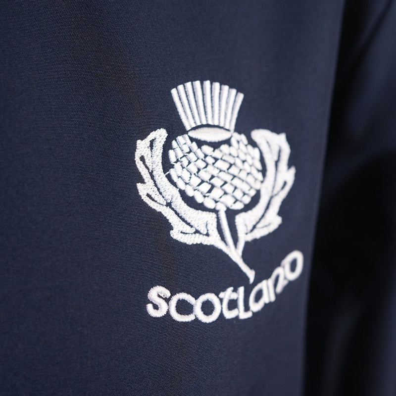 Navy Scotland Thistle Zip Softshell Jacket for Women - Heritage Of Scotland - S
