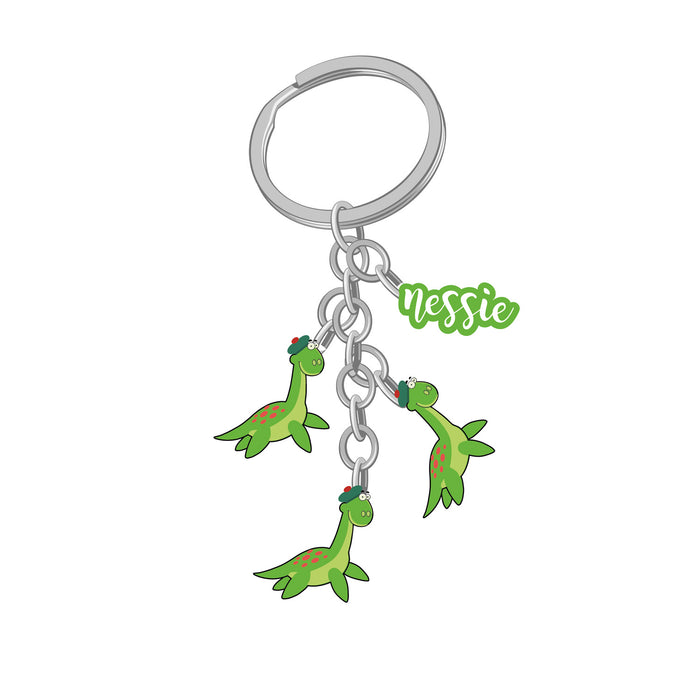 Nessie Multi Charm Keyring - Heritage Of Scotland - NA