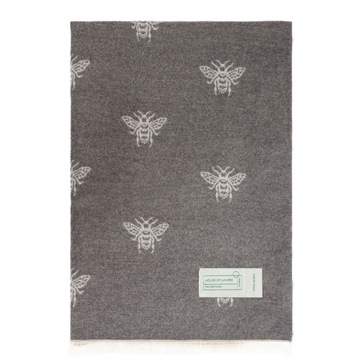 New Bee Super Soft Stole Dark Grey/Light Grey - Heritage Of Scotland - DARK GREY/LIGHT GREY