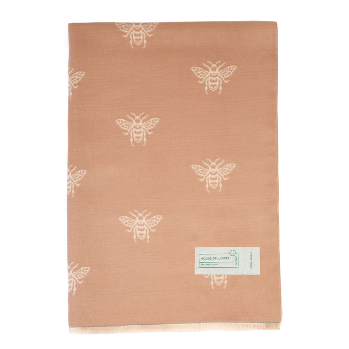 New Bee Super Soft Stole Light Beige/Cream - Heritage Of Scotland - LIGHT BEIGE/CREAM