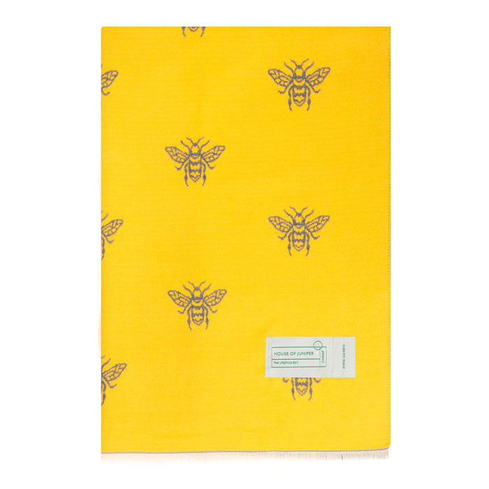 New Bee Super Soft Stole Ochre/Dark Grey - Heritage Of Scotland - OCHRE/DARK GREY