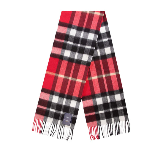 New Blue Label 100% Cashmere Scarf Exploded Scotty Thomson Red - Heritage Of Scotland - EXPLODED SCOTTY THOMSON RED