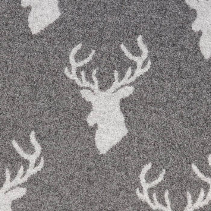 New Stag Super Soft Stole Dark Grey/Light Grey - Heritage Of Scotland - DARK GREY/LIGHT GREY