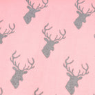 New Stag Super Soft Stole Deep Pink/Dark Grey - Heritage Of Scotland - DEEP PINK/DARK GREY