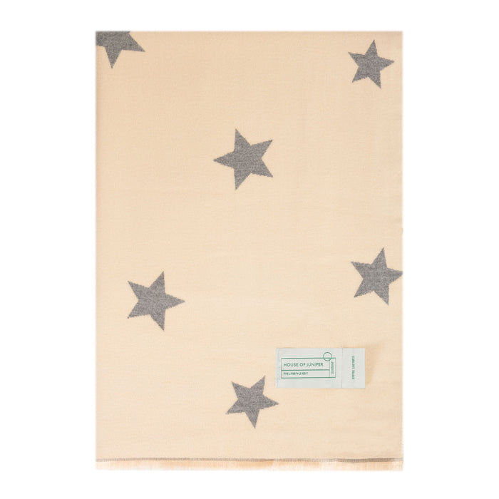 New Star Super Soft Stole Cream/Light Grey - Heritage Of Scotland - CREAM/LIGHT GREY