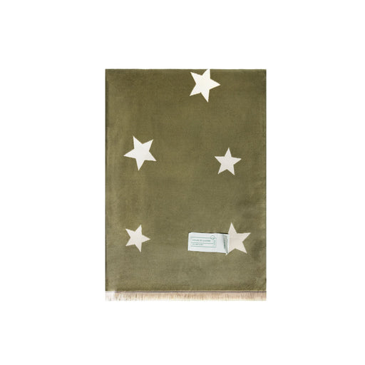 New Star Super Soft Stole Olive/Cream - Heritage Of Scotland - OLIVE/CREAM