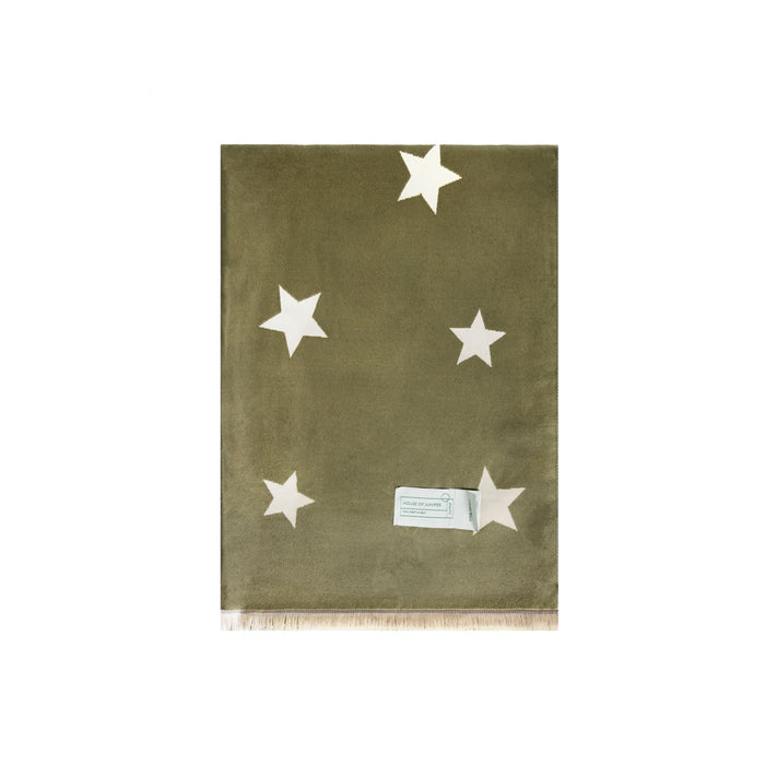 New Star Super Soft Stole Olive/Cream - Heritage Of Scotland - OLIVE/CREAM