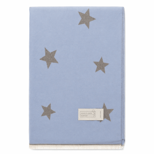 New Star Super Soft Stole Scarf – Bright Blue & Light Grey - Heritage Of Scotland - LIGHT BLUE/LIGHT GREY / One Size