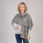 New Star Super Soft Stole Scarf – Cream & Light Grey - Heritage Of Scotland -