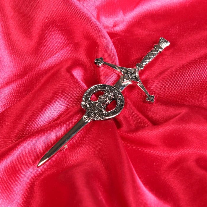 Ogilvie Clan Badge, Kilt Pin, Lapel Pin, Cufflinks, Keyring/Key Fob & Gift Set — Fine Pewter by Art Pewter — Made in Scotland (Shiny Finish) - Heritage Of Scotland - Kilt Pin